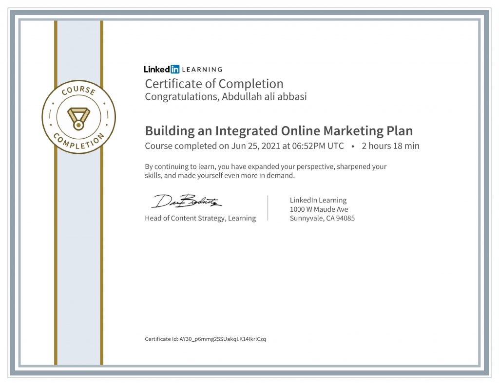 LinkedIn Certification - Integrated Online Marketing